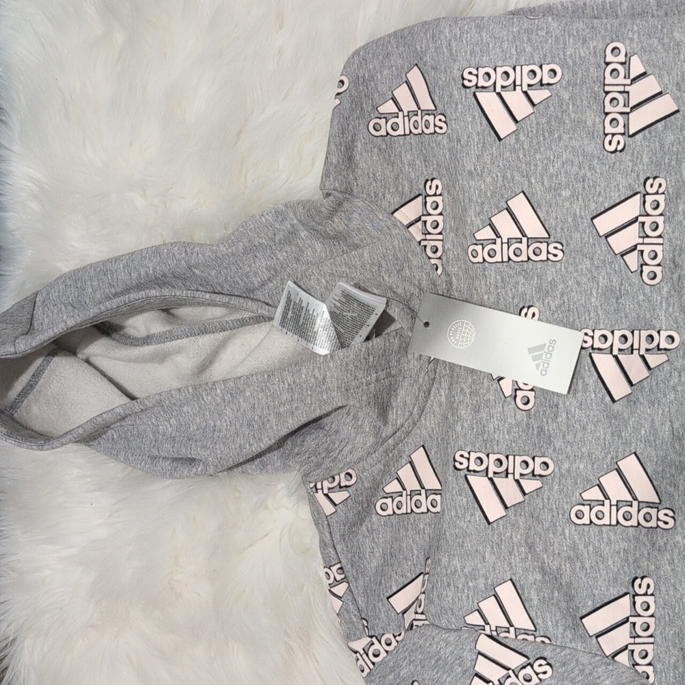ADIDAS All Over Print Fleece Hoodie Men Casual